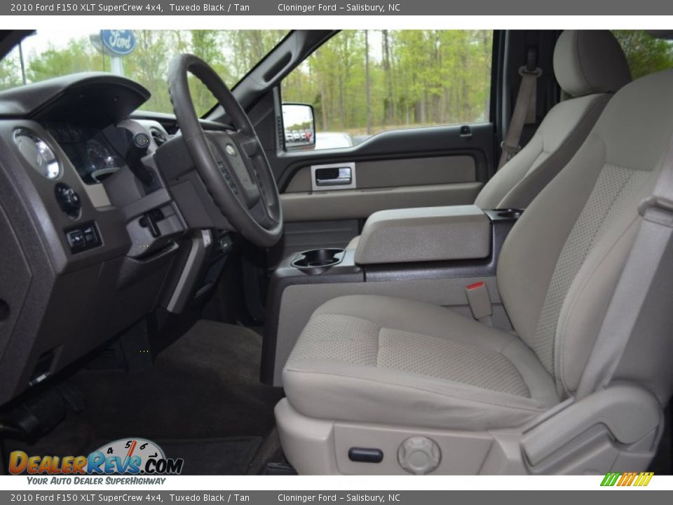 2010 Ford F150 XLT SuperCrew 4x4 Tuxedo Black / Tan Photo #10