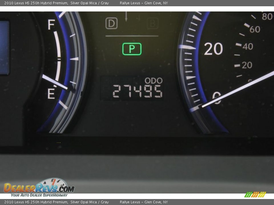 2010 Lexus HS 250h Hybrid Premium Silver Opal Mica / Gray Photo #16