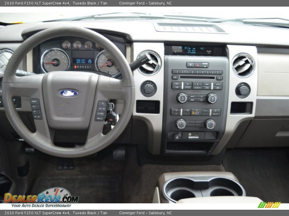2010 Ford F150 XLT SuperCrew 4x4 Tuxedo Black / Tan Photo #24