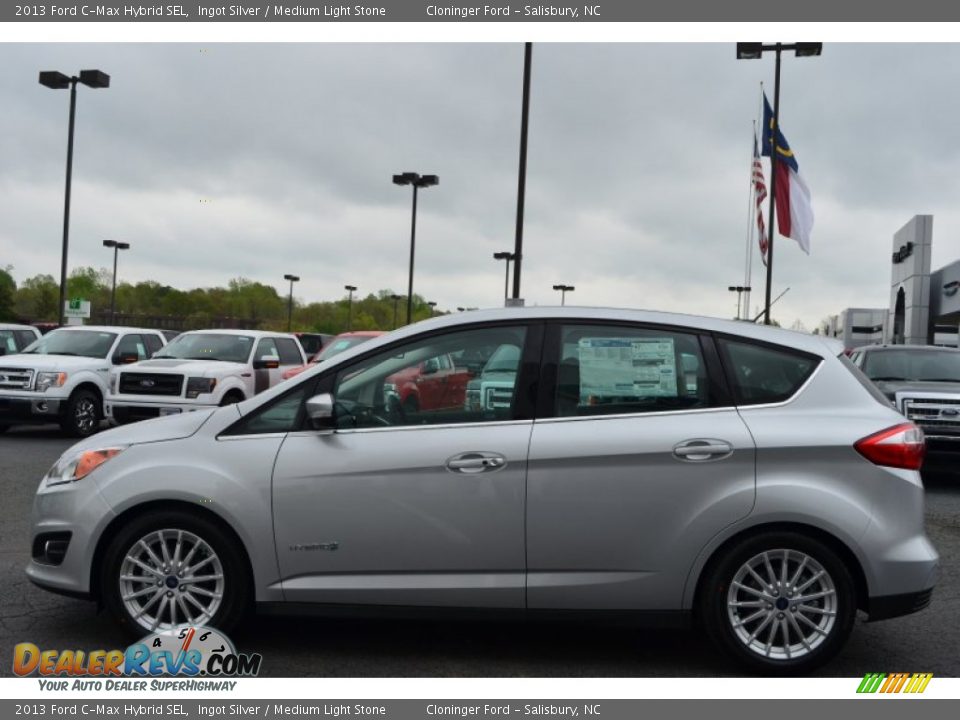 2013 Ford C-Max Hybrid SEL Ingot Silver / Medium Light Stone Photo #5