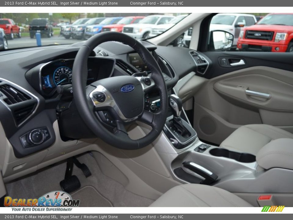 2013 Ford C-Max Hybrid SEL Ingot Silver / Medium Light Stone Photo #11