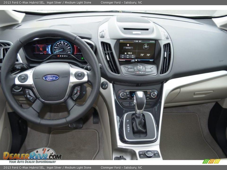 2013 Ford C-Max Hybrid SEL Ingot Silver / Medium Light Stone Photo #23