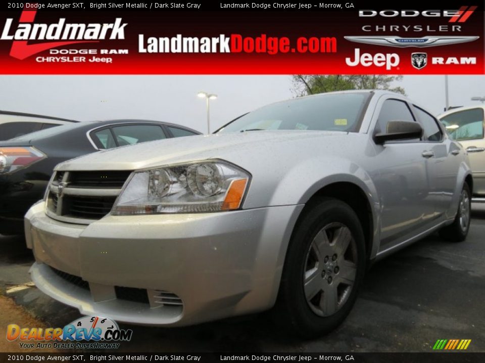 2010 Dodge Avenger SXT Bright Silver Metallic / Dark Slate Gray Photo #1
