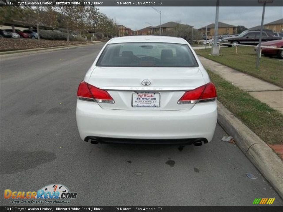 2012 Toyota Avalon Limited Blizzard White Pearl / Black Photo #6