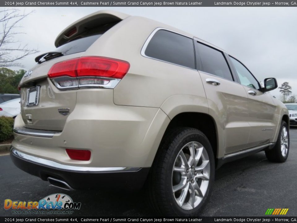 2014 Jeep Grand Cherokee Summit 4x4 Cashmere Pearl / Summit Grand Canyon Jeep Brown Natura Leather Photo #3