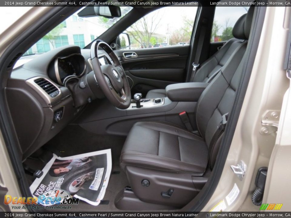 Summit Grand Canyon Jeep Brown Natura Leather Interior - 2014 Jeep Grand Cherokee Summit 4x4 Photo #6