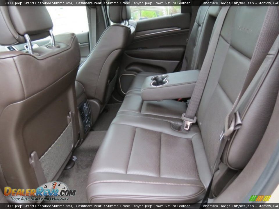 Rear Seat of 2014 Jeep Grand Cherokee Summit 4x4 Photo #7