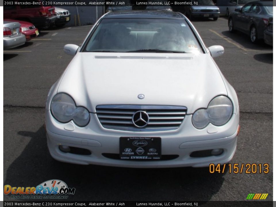 2003 Mercedes-Benz C 230 Kompressor Coupe Alabaster White / Ash Photo #1