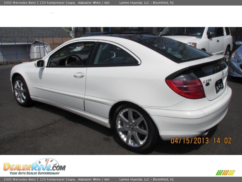 2003 Mercedes-Benz C 230 Kompressor Coupe Alabaster White / Ash Photo #5