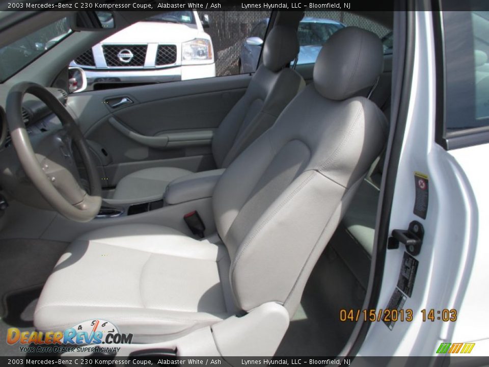 2003 Mercedes-Benz C 230 Kompressor Coupe Alabaster White / Ash Photo #8