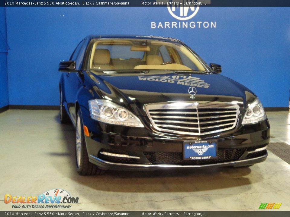2010 Mercedes-Benz S 550 4Matic Sedan Black / Cashmere/Savanna Photo #1