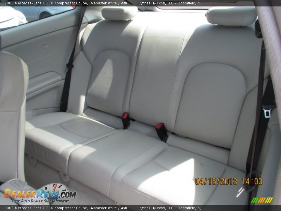2003 Mercedes-Benz C 230 Kompressor Coupe Alabaster White / Ash Photo #9