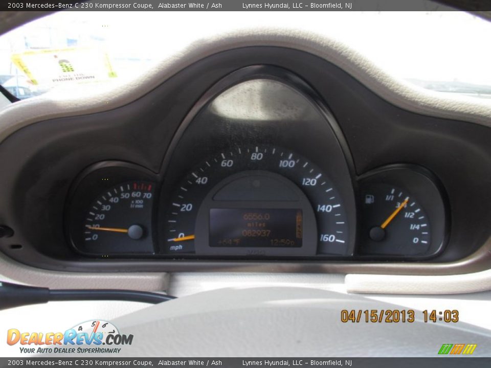 2003 Mercedes-Benz C 230 Kompressor Coupe Alabaster White / Ash Photo #10