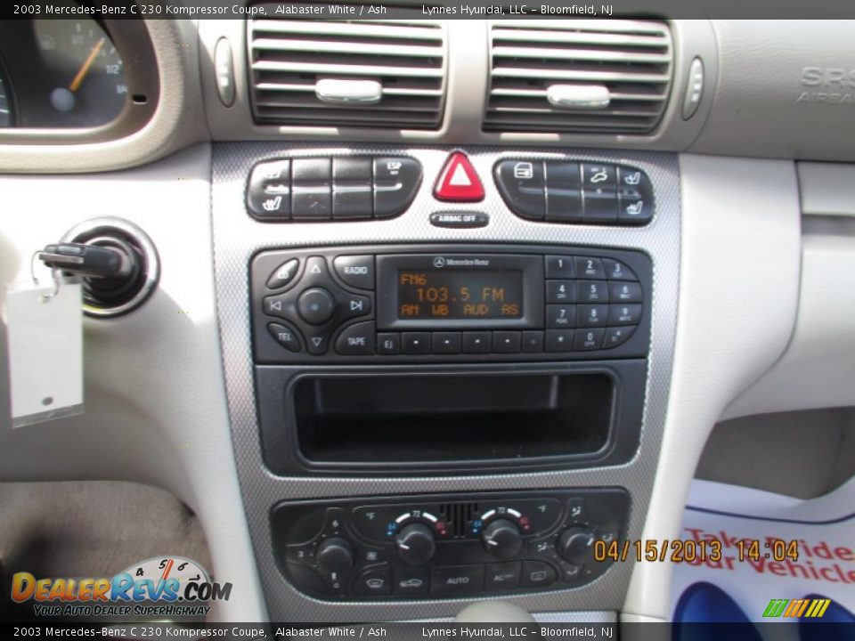 2003 Mercedes-Benz C 230 Kompressor Coupe Alabaster White / Ash Photo #11