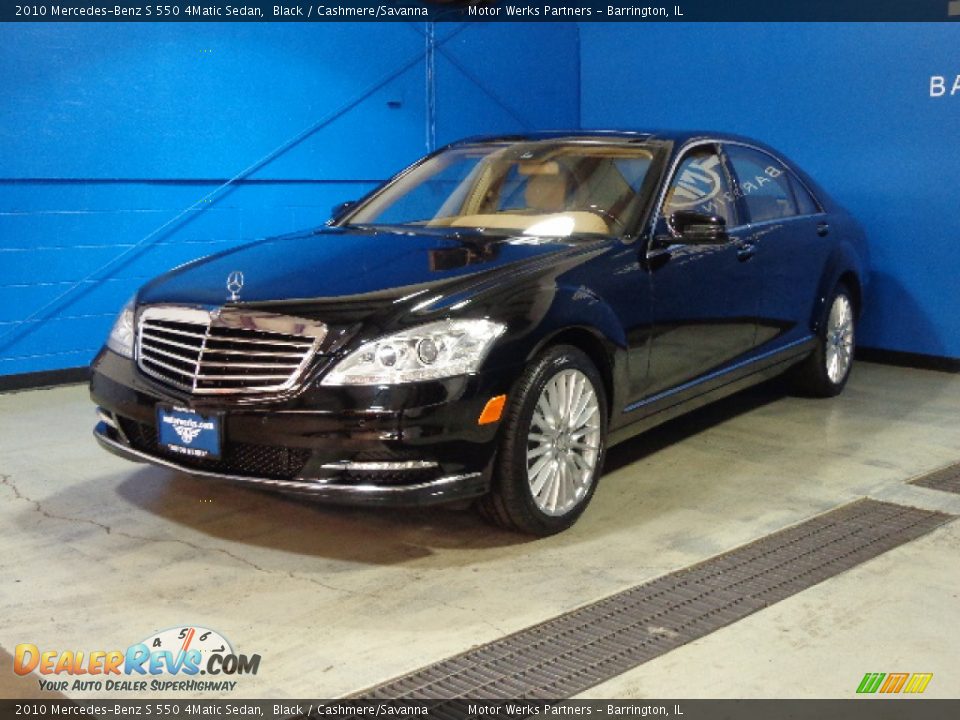 2010 Mercedes-Benz S 550 4Matic Sedan Black / Cashmere/Savanna Photo #3