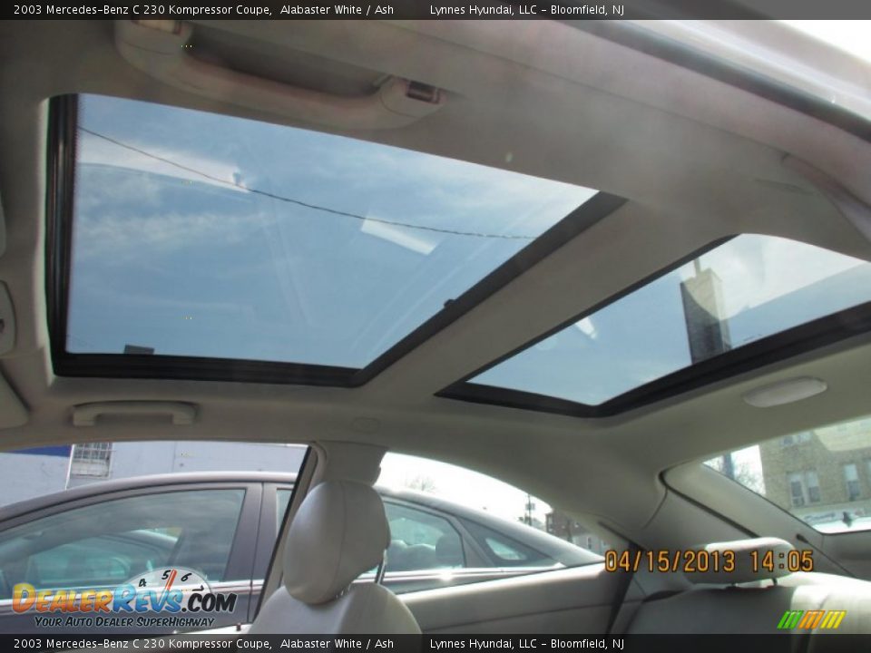 2003 Mercedes-Benz C 230 Kompressor Coupe Alabaster White / Ash Photo #12