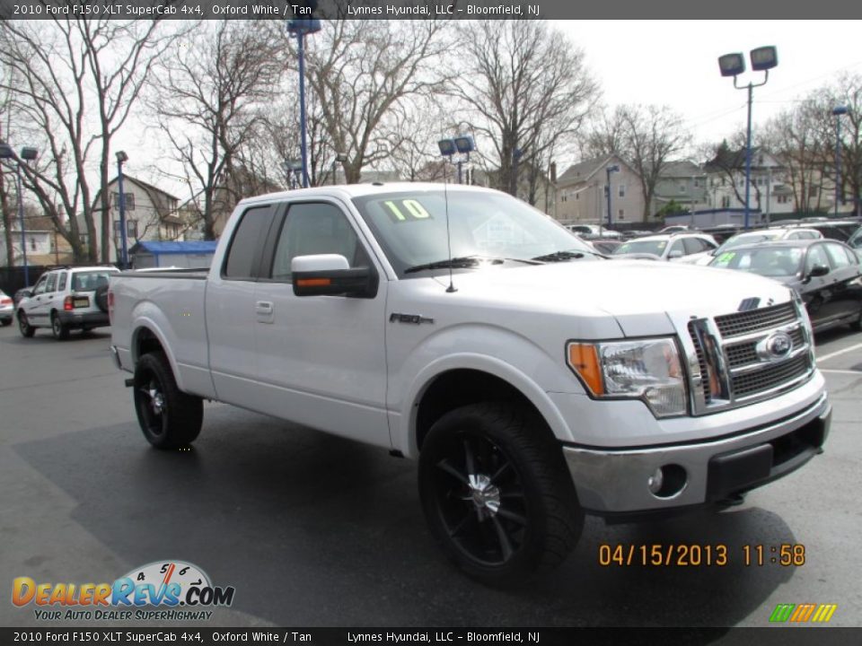 2010 Ford F150 XLT SuperCab 4x4 Oxford White / Tan Photo #2