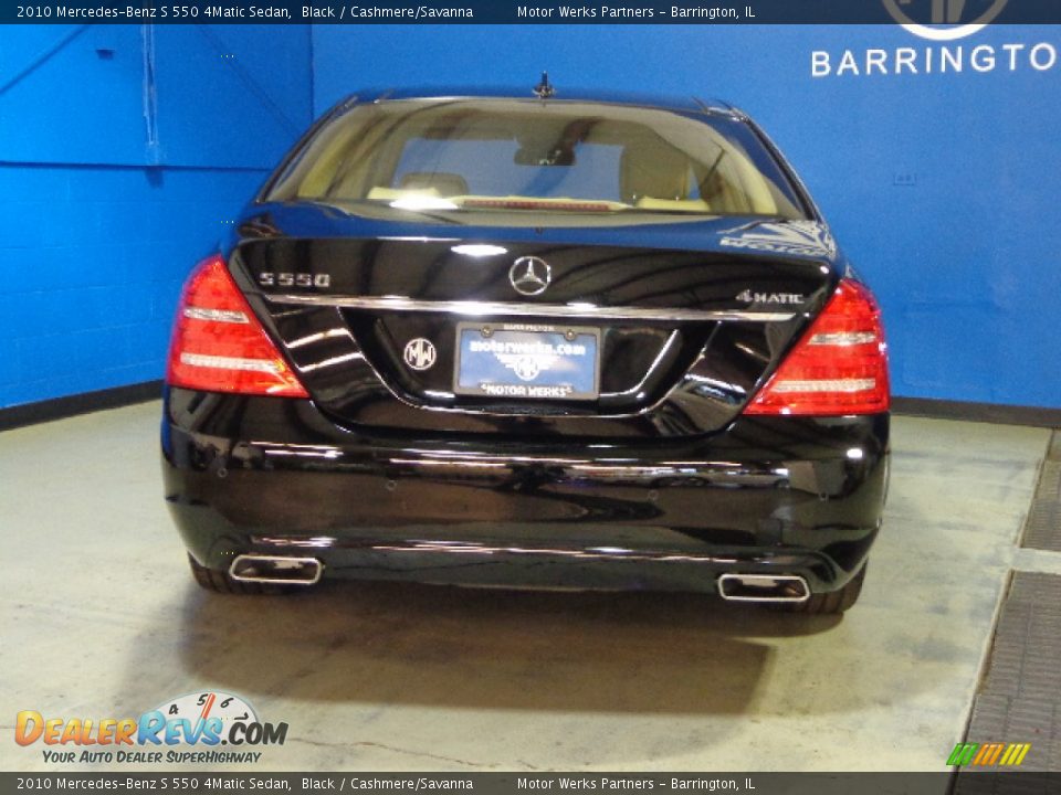 2010 Mercedes-Benz S 550 4Matic Sedan Black / Cashmere/Savanna Photo #6