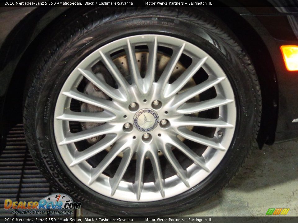 2010 Mercedes-Benz S 550 4Matic Sedan Black / Cashmere/Savanna Photo #10