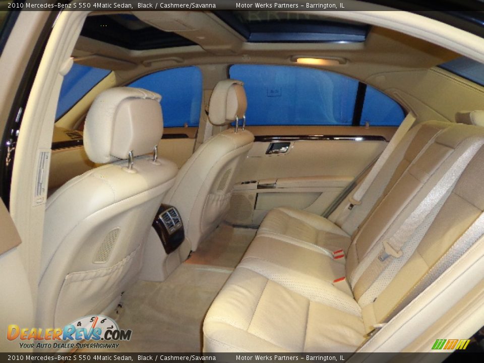 2010 Mercedes-Benz S 550 4Matic Sedan Black / Cashmere/Savanna Photo #32