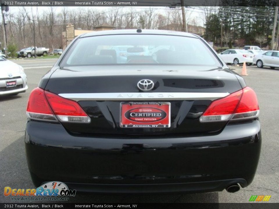 2012 Toyota Avalon Black / Black Photo #5