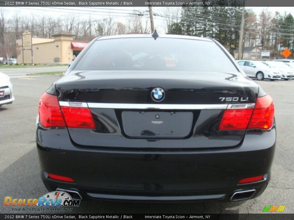 2012 BMW 7 Series 750Li xDrive Sedan Black Sapphire Metallic / Black Photo #5