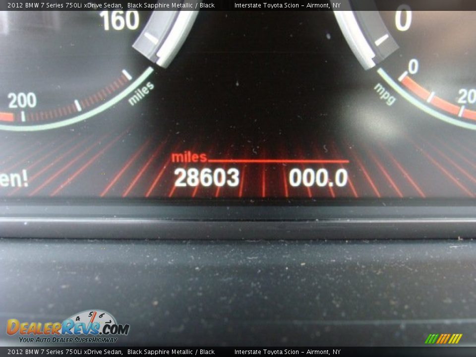 2012 BMW 7 Series 750Li xDrive Sedan Black Sapphire Metallic / Black Photo #14