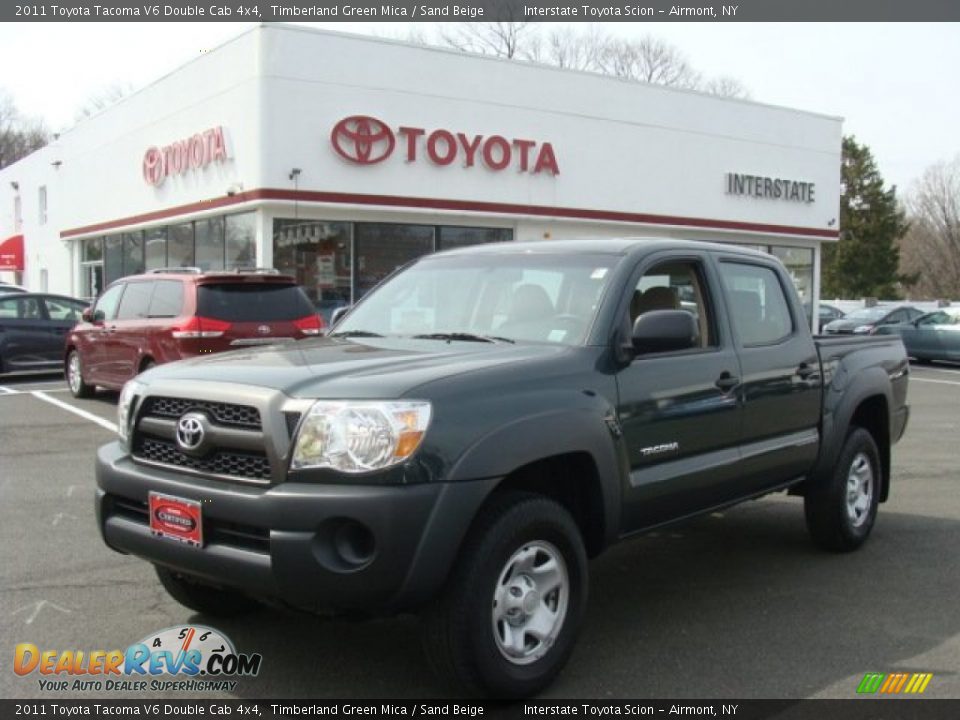 2011 Toyota Tacoma V6 Double Cab 4x4 Timberland Green Mica / Sand Beige Photo #1