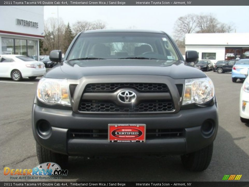 2011 Toyota Tacoma V6 Double Cab 4x4 Timberland Green Mica / Sand Beige Photo #2