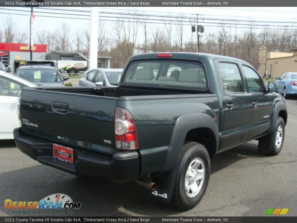 2011 Toyota Tacoma V6 Double Cab 4x4 Timberland Green Mica / Sand Beige Photo #4