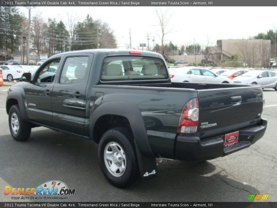 2011 Toyota Tacoma V6 Double Cab 4x4 Timberland Green Mica / Sand Beige Photo #6