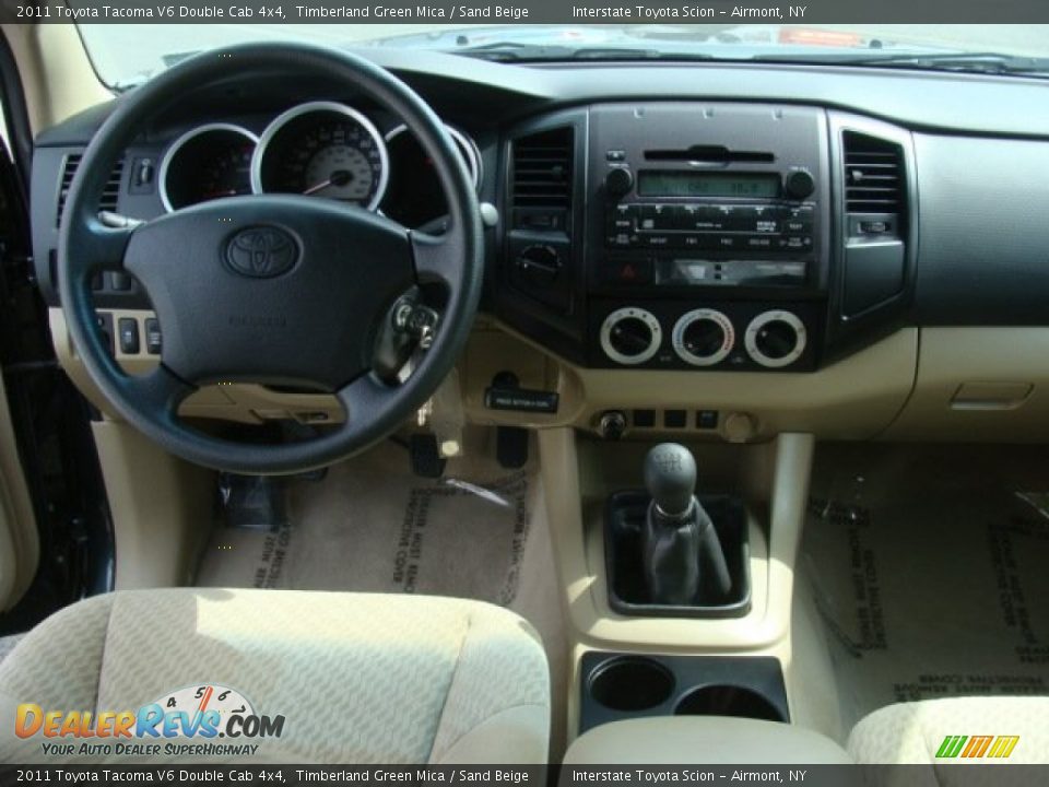 2011 Toyota Tacoma V6 Double Cab 4x4 Timberland Green Mica / Sand Beige Photo #11