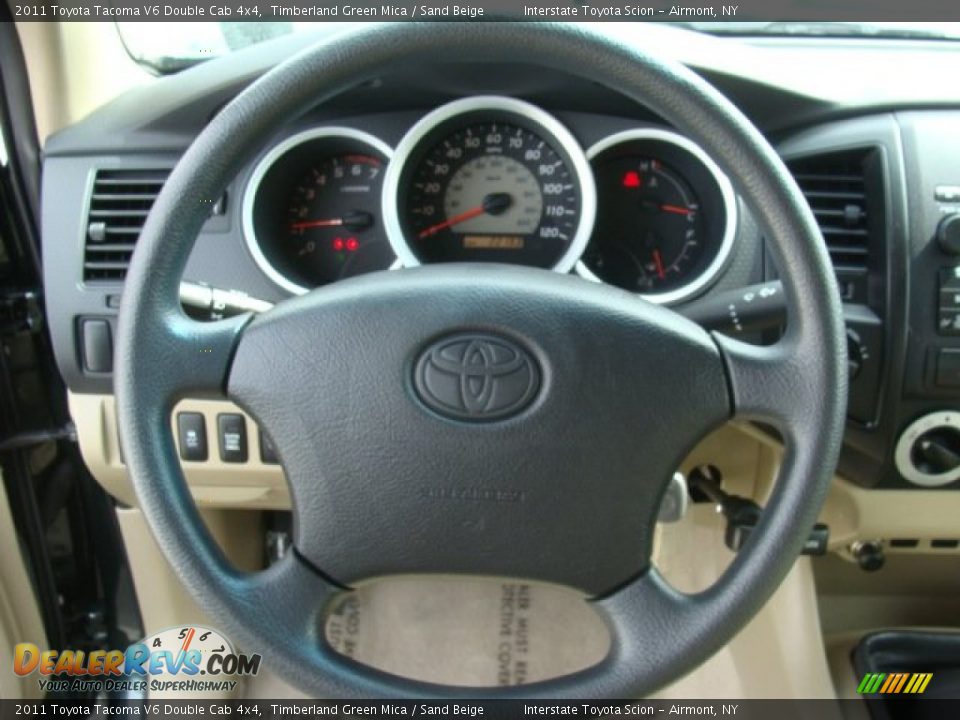 2011 Toyota Tacoma V6 Double Cab 4x4 Timberland Green Mica / Sand Beige Photo #12
