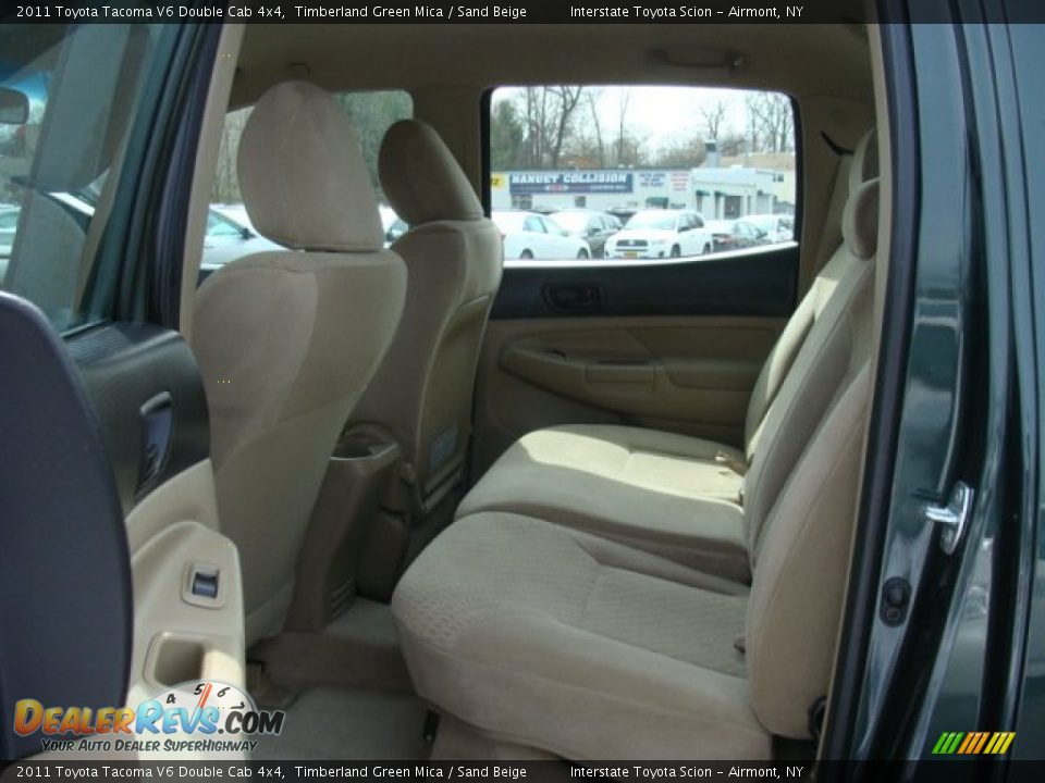 2011 Toyota Tacoma V6 Double Cab 4x4 Timberland Green Mica / Sand Beige Photo #16