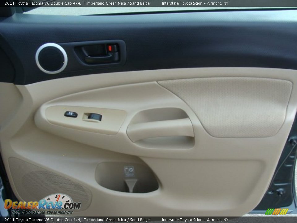 2011 Toyota Tacoma V6 Double Cab 4x4 Timberland Green Mica / Sand Beige Photo #19