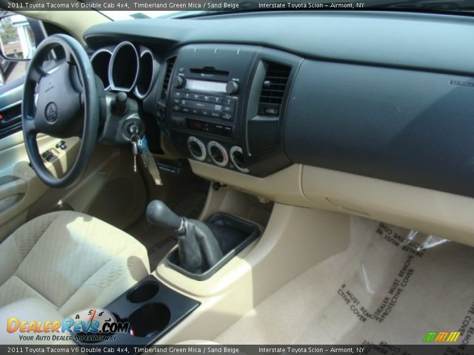 2011 Toyota Tacoma V6 Double Cab 4x4 Timberland Green Mica / Sand Beige Photo #20