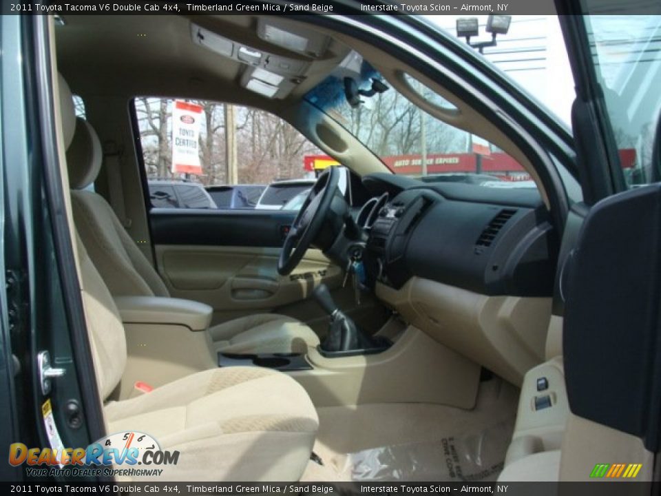 2011 Toyota Tacoma V6 Double Cab 4x4 Timberland Green Mica / Sand Beige Photo #21