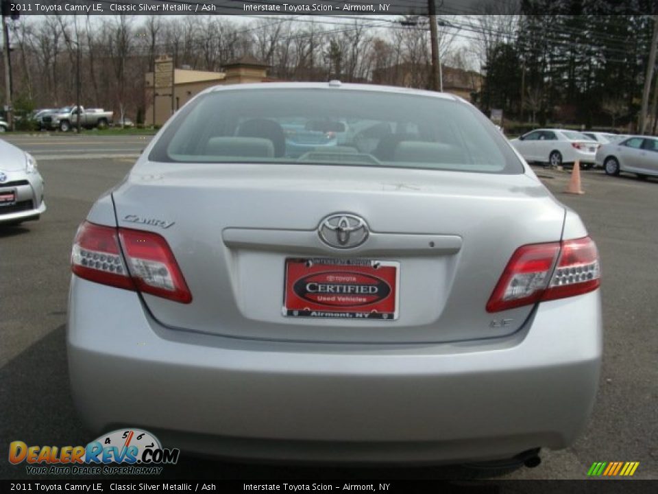 2011 Toyota Camry LE Classic Silver Metallic / Ash Photo #5