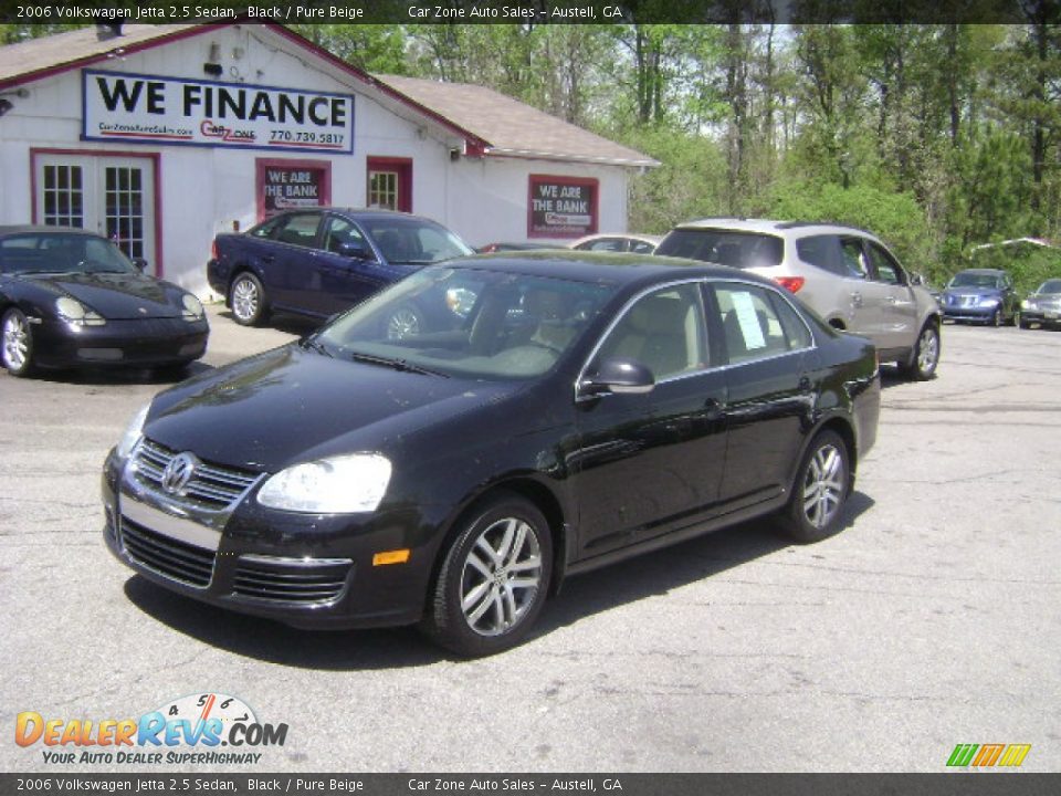 2006 Volkswagen Jetta 2.5 Sedan Black / Pure Beige Photo #1
