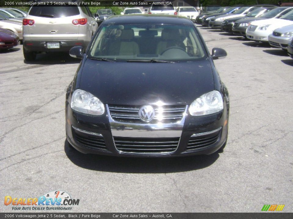 2006 Volkswagen Jetta 2.5 Sedan Black / Pure Beige Photo #2