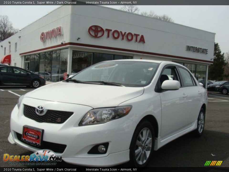 2010 Toyota Corolla S Super White / Dark Charcoal Photo #1
