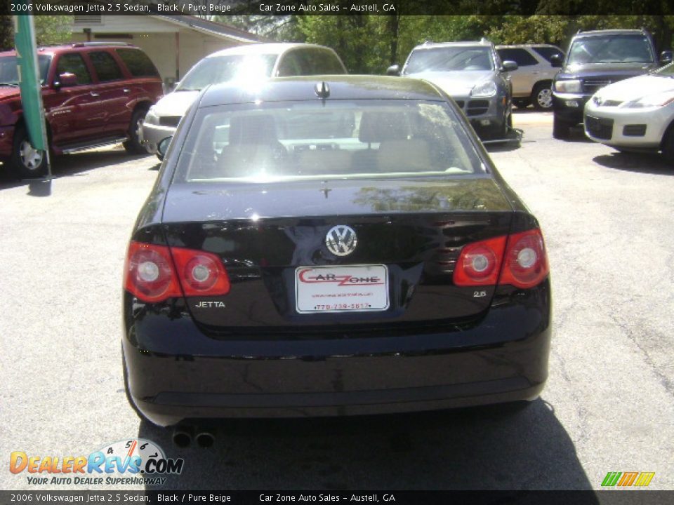 2006 Volkswagen Jetta 2.5 Sedan Black / Pure Beige Photo #5