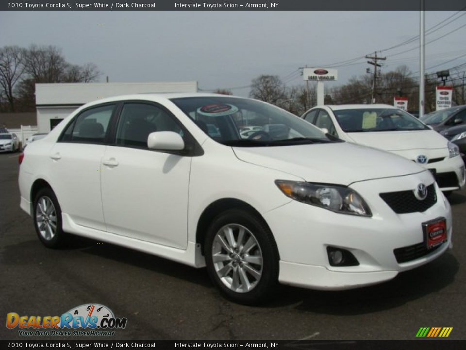 2010 Toyota Corolla S Super White / Dark Charcoal Photo #3
