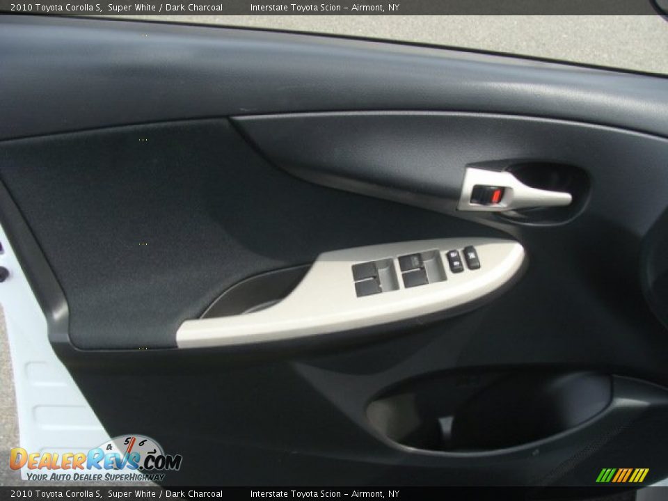2010 Toyota Corolla S Super White / Dark Charcoal Photo #7