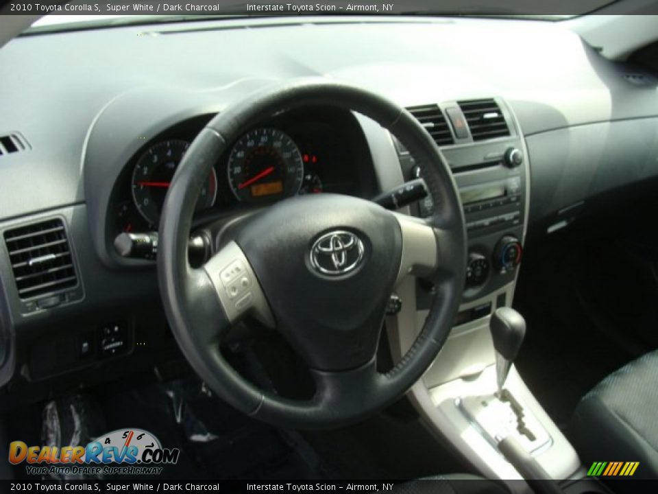 2010 Toyota Corolla S Super White / Dark Charcoal Photo #9