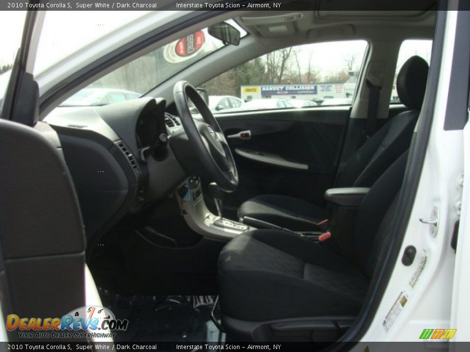 2010 Toyota Corolla S Super White / Dark Charcoal Photo #10