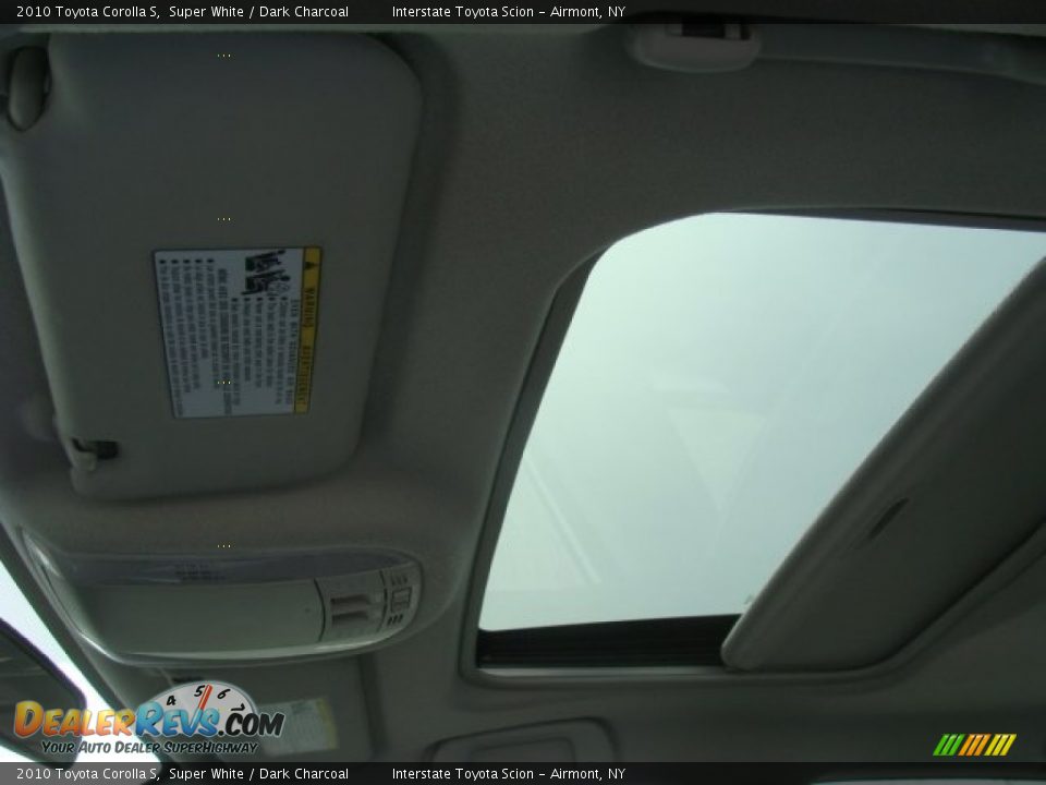 2010 Toyota Corolla S Super White / Dark Charcoal Photo #11