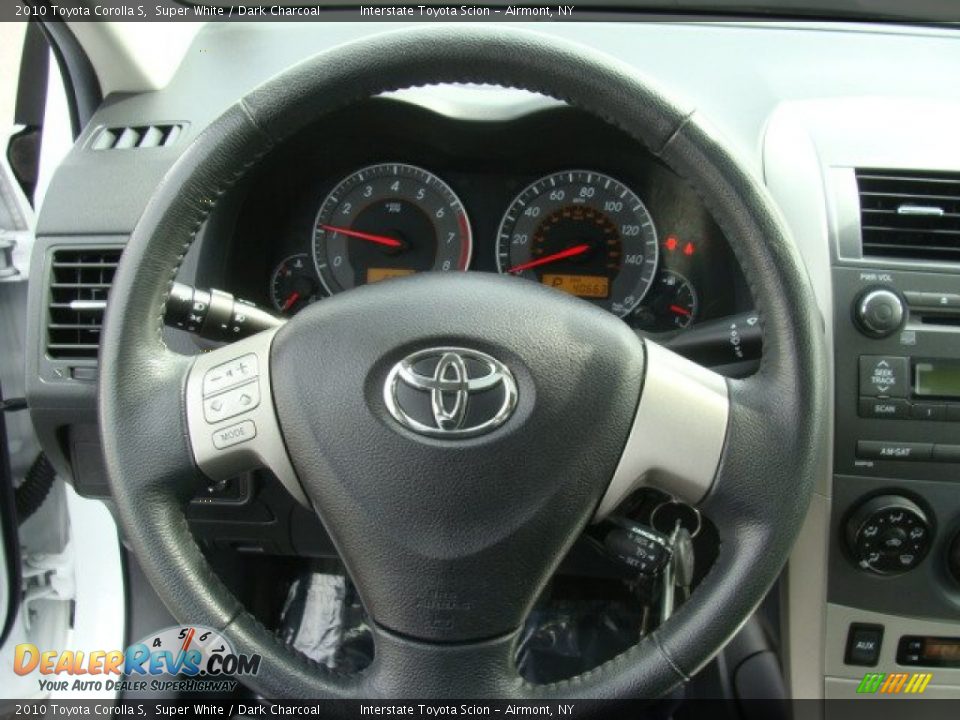 2010 Toyota Corolla S Super White / Dark Charcoal Photo #13