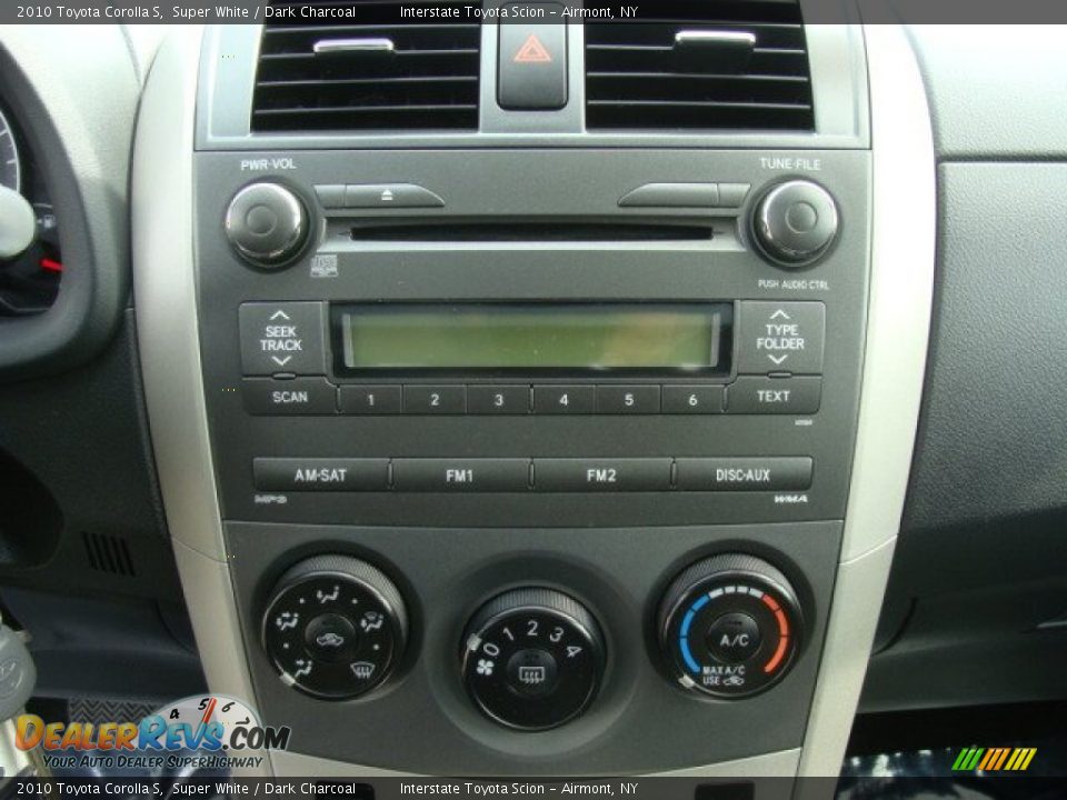 2010 Toyota Corolla S Super White / Dark Charcoal Photo #15
