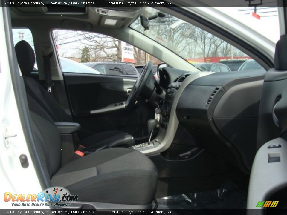 2010 Toyota Corolla S Super White / Dark Charcoal Photo #22
